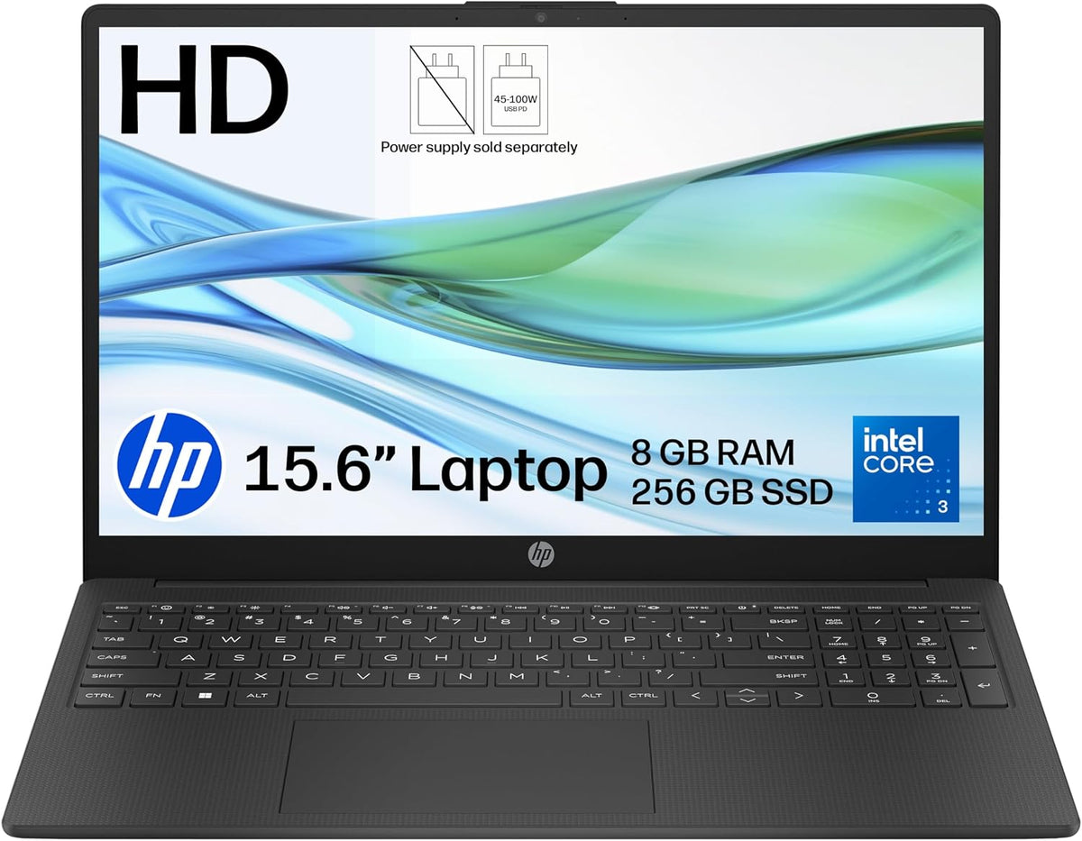 HP 15.6" Laptop | 15-fd1006sax | Intel Core 3 100U | 8GB RAM | 256GB SSD