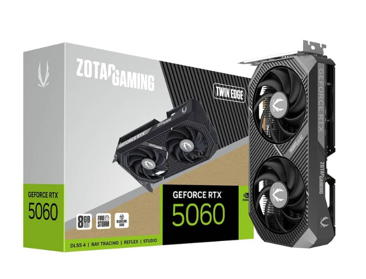 Zotac GeForce RTX 5060 Twin Edge 8GB GDDR7 PCI-Express Graphics Card