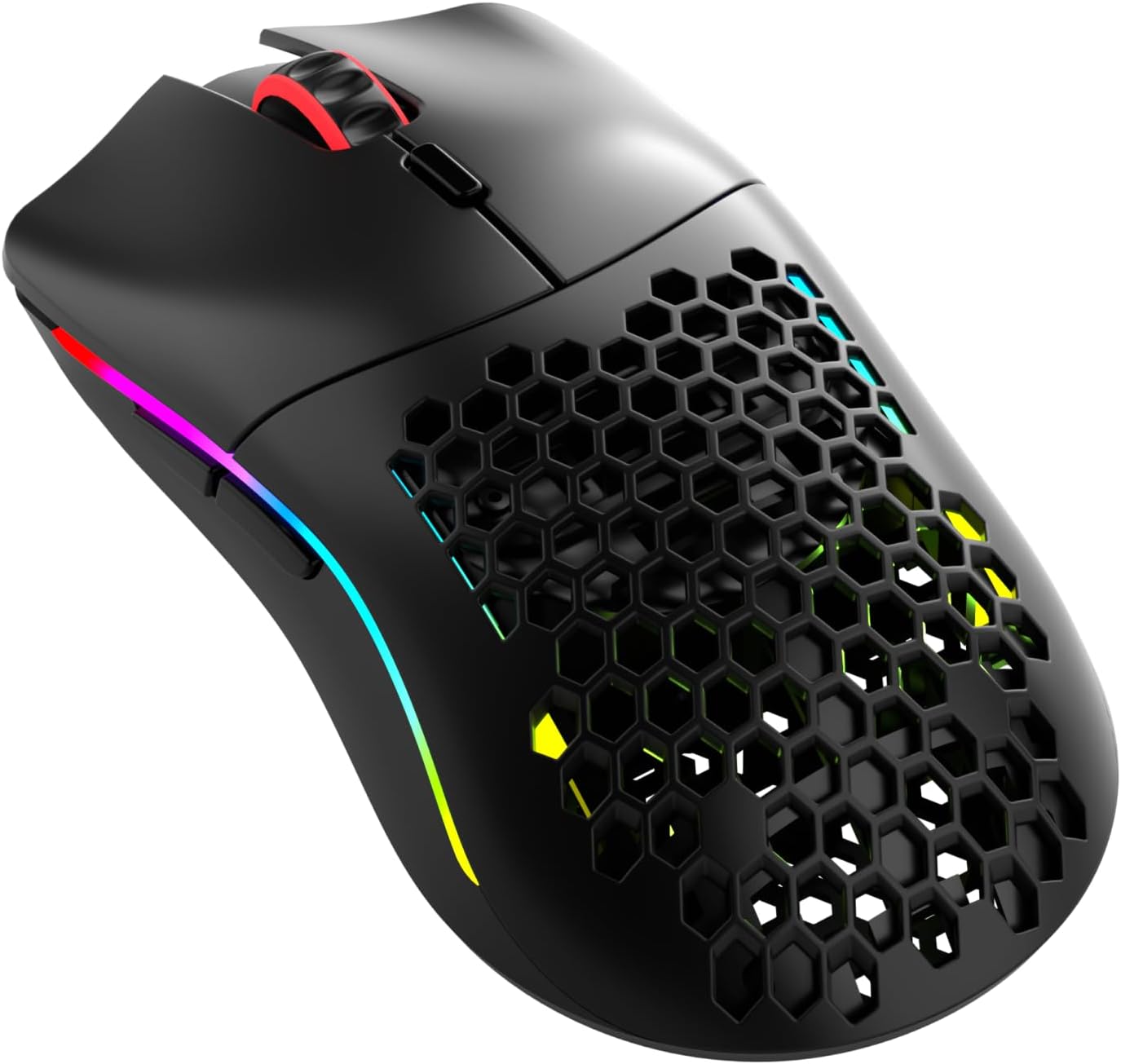 GLORIOUS Model O Classic Wireless PC Gaming Mouse - Low Latency, 19k DPI Sensor, Lightweight Honeycomb 69g, Customizable RGB, 100M Click Mechanical Switches, Programmable Buttons - Black