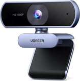 UGREEN Webcam for PC, Full HD 1080P/30fps Webcam for Laptop, Clear Stereo Audio Mics, Auto Light Correction, 85° View Web Cam USB Camera for Live Streaming, Video Calling, Conferences, Switch 2