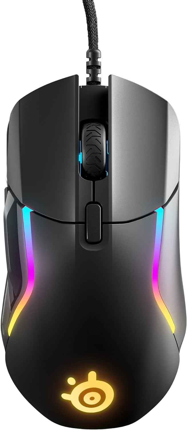 SteelSeries Rival 5 - Gaming Mouse – FPS, MOBA, MMO, Battle Royale – 18,000 CPI TrueMove Air Optical Sensor – 9 Programmable Buttons – 85 g Competitive Weight, Black