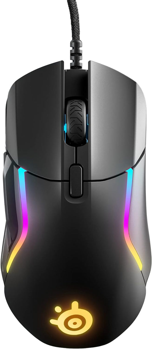 SteelSeries Rival 5 - Gaming Mouse – FPS, MOBA, MMO, Battle Royale – 18,000 CPI TrueMove Air Optical Sensor – 9 Programmable Buttons – 85 g Competitive Weight, Black