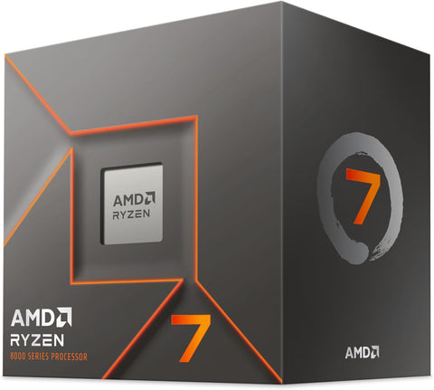 AMD Ryzen 7 8700F Processor (8 Core/16 Threads, Ryzen AI, 65 W TDP, AM5 Socket, 24 MB Cache, Maximum Boost Frequency up to 5.0 GHz, Wraith Stealth Cooler