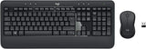 Logitech MK540 Advanced Wireless Keyboard and Mouse Combo for Windows, 2.4 GHz Unifying USB-Receiver, Multimedia Hotkeys, 3-Year Battery Life, for PC, Laptop, QWERTY UK English Layout - Black