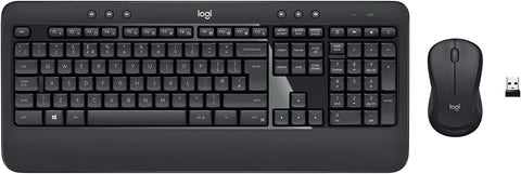 Logitech MK540 Advanced Wireless Keyboard and Mouse Combo for Windows, 2.4 GHz Unifying USB-Receiver, Multimedia Hotkeys, 3-Year Battery Life, for PC, Laptop, QWERTY UK English Layout - Black