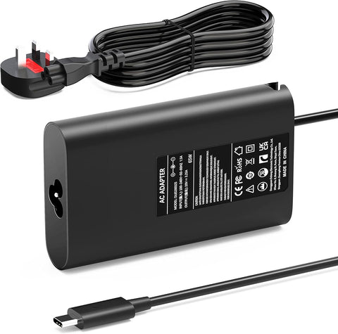 65W USB C Laptop Charger Compatible with HP Spectre X360, Elitebook x360 1030 1040 G3 G4, Chromebook, ProBook 430 450 G5 G6, Envy, Elite x2, Split x2 Type C Travel Power Supply Adapter