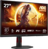 AOC Gaming U27G4R - 27 inch Ultra HD 4K Monitor, 160Hz UHD or 320Hz FHD, Dual Frame, 1 ms, G-Sync comp., HDR400 (3840x2160, 2x HDMI 2.1, 1x DisplayPort 1.4, USB Hub)