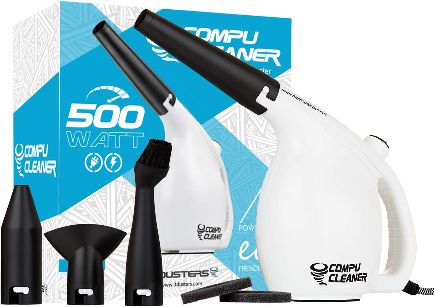 IT Dusters CompuCleaner Original Electric Air Duster Blower for PC, Laptop, Console, Electronics, Home Cleaning, Environmental Alternative to Computer Vacuums and Keyboard Cleaner