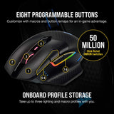 CORSAIR DARK CORE RGB PRO SE Wireless FPS/MOBA Gaming Mouse with Qi Wireless Charging - 18,000 DPI - 8 Programmable Buttons - Sub-1ms Wireless - iCUE Compatible - PC, Mac, PS5, PS4, Xbox - Black