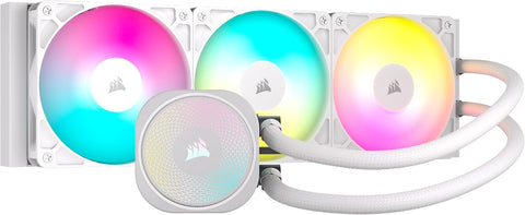 Corsair NAUTILUS 360 RS ARGB Liquid CPU Cooler – 360mm AIO – Low-Noise – Direct Motherboard Connection – Daisy-Chain – Intel LGA 1851/1700, AMD AM5/AM4 – 3x RS120 ARGB Fans Included – White