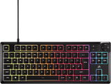 Corsair K55 CORE TKL RGB Gaming Keyboard – Tenkeyless, 8-Zone RGB, Quiet Membrane Keys, Spill Resistant, Media Keys, 1000Hz Polling – UK Layout – Black