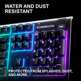 SteelSeries Apex 3 - RGB Gaming Keyboard - 10-Zone RGB Illumination - Premium Magnetic Wrist Rest - English Qwerty Layout PC, Standard