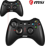 MSI FORCE GC30 V2 Wireless PC Gamepad Controller - 2.4 GHz, 600mAh Li-ion Battery, Interchangeable D-Pad Covers, Dual Vibration Motors, USB 2.0 - Wired/Wireless