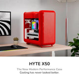 Hyte X50 Modern Performance ATX Mid-Tower PC Gaming Case - Wild Cherry (Red)