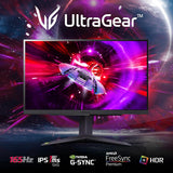 LG UltraGear Gaming Monitor 27GR75Q, 27 inch, 1440p, 165Hz, 1ms GtG, IPS Display, HDR 10, NVIDIA G-Sync & AMD FreeSync compatible, Smart Energy Saving, Displayport, HDMI