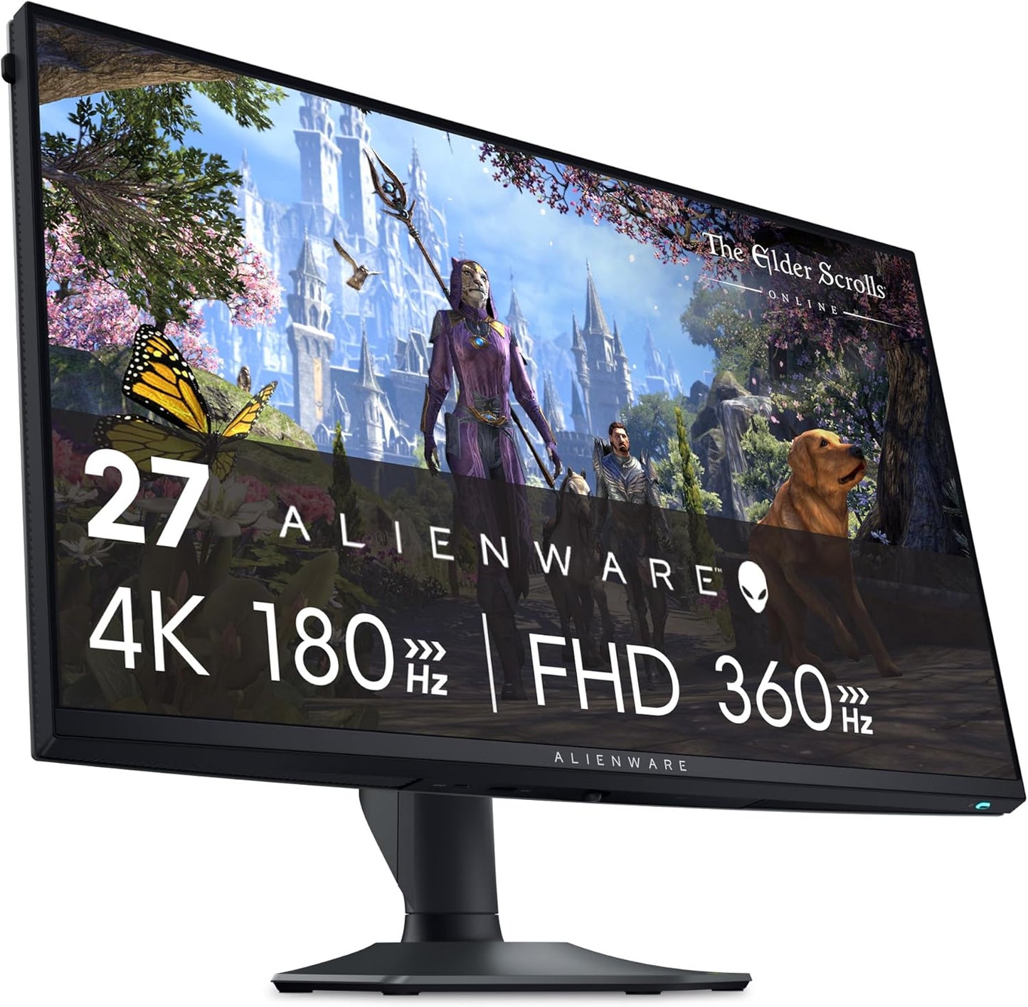 Alienware AW2725QF 27 Inch 4K UHD (3840x2160) Gaming Monitor, 180hz in 4k 360Hz in 1080p, Fast IPS, 0.5ms, NVIDIA G-SYNC Compatible, 95% DCI-P3, HDR600, Dolby Vision, USB-C, DisplayPort, 2x HDMI, 4x USB, 3 Year Warranty