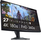 Alienware AW2725QF 27 Inch 4K UHD (3840x2160) Gaming Monitor, 180hz in 4k 360Hz in 1080p, Fast IPS, 0.5ms, NVIDIA G-SYNC Compatible, 95% DCI-P3, HDR600, Dolby Vision, USB-C, DisplayPort, 2x HDMI, 4x USB, 3 Year Warranty