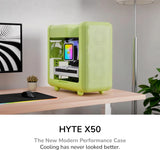 Hyte X50 Modern Performance ATX Mid-Tower PC Gaming Case - Matcha Milk (Green)