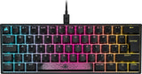CORSAIR K65 RGB MINI 60% Mechanical Wired Gaming Keyboard – CHERRY MX RED Linear Switches – PBT Double-Shot Keycaps – iCUE Compatible – QWERTY UK – PC, Mac, Xbox – Black