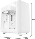 Hyte X50 Modern Performance ATX Mid-Tower PC Gaming Case - Snow White