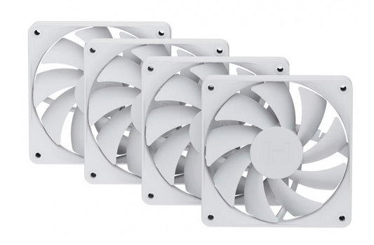 HYTE FA12 120mm PWM Fan 4 Pack - White