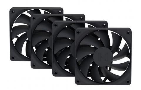 HYTE FA12 120mm PWM Fan 4 Pack - Black