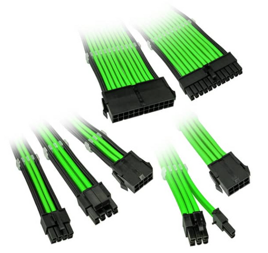 Kolink Core Adept Braided Cable Extension Kit - Venom Green