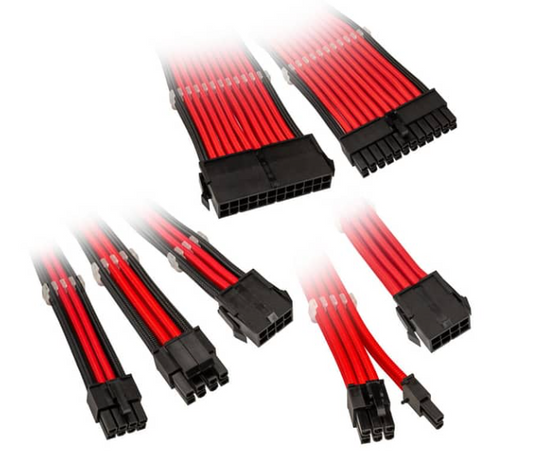 Kolink Core Adept Braided Cable Extension Kit - Racing Red