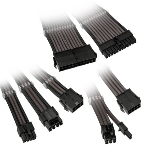 Kolink Core Adept Braided Cable Extension Kit - Gunmetal Grey