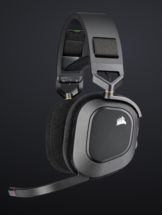 HS80 RGB WIRELESS Premium Gaming Headset with Spatial Audio — Carbon (EU) (Revival Series)