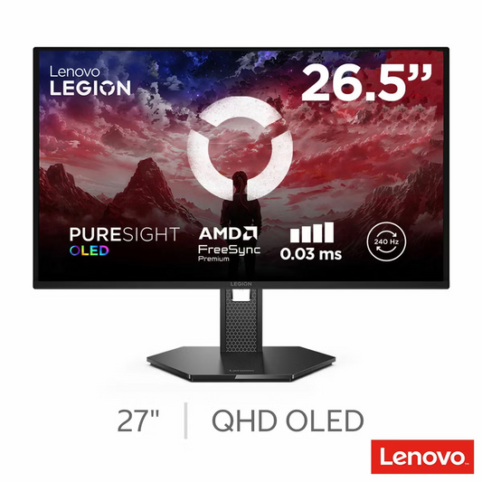 Lenovo Legion 27Q-10, 27 Inch 240Hz QHD QD-OLED Gaming Monitor, 67E1GAC1UK