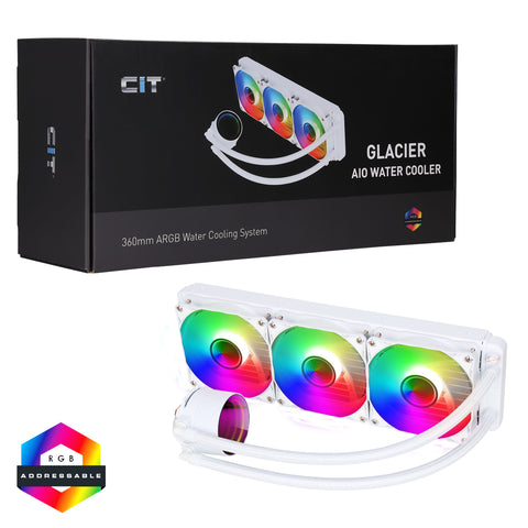 CIT Pro Glacier Watercooler 360mm White ARGB Infinity