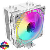 GameMax Ice Force White CPU Cooler With 120mm FN12A-C8I PWM ARGB Infinity Fan 4 x 6mm Heat Pipes TDP 200W
