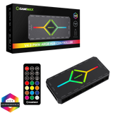 GameMax V4.0 ARGB PWM 9 Port Black Fan Hub With SATA Power and RF Remote