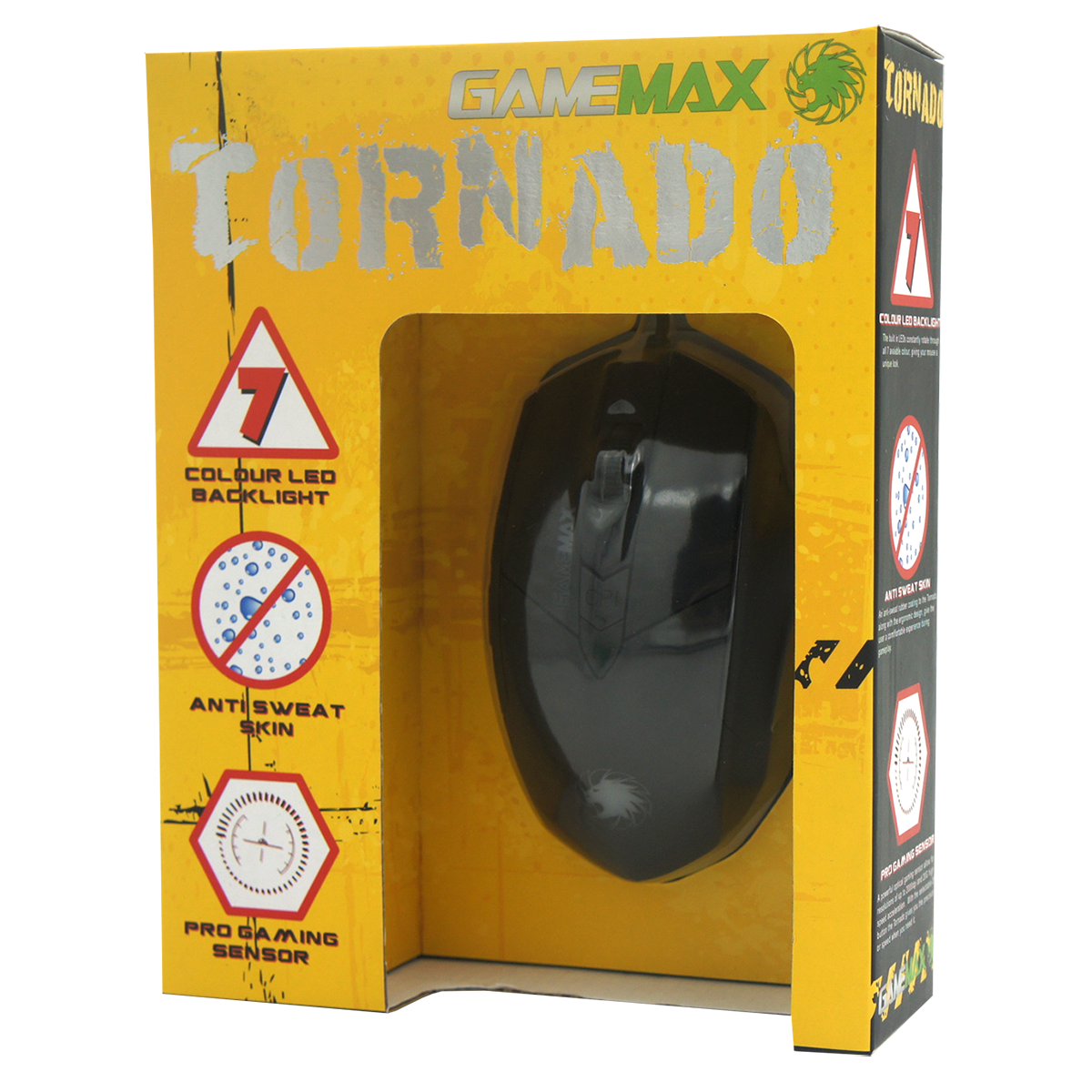 GameMax Tornado Gaming Mouse 7 colour Led