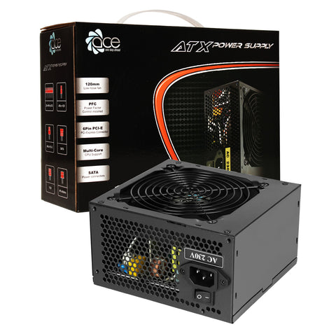 Ace 850w ATX PSU With Black 120mm Fan