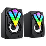 SR01 RGB Wired PC Gaming Speakers With USB2.0 Power and AUX 3.5mm Cable