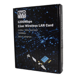 Evo Labs PCI-Express Full Height AC1200 Dual Band WiFi Card with Detachable Antennas