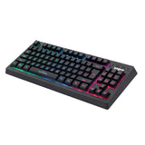 Marvo Scorpion K607 Gaming Keyboard, Multimedia, USB 2.0, Full Anti-ghosting, Ergonomic Compact Design with TKL Layout, 3 Colour LED backlit with Adjustable Brightness, Black