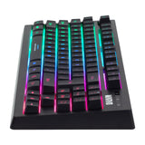 Marvo Scorpion K607 Gaming Keyboard, Multimedia, USB 2.0, Full Anti-ghosting, Ergonomic Compact Design with TKL Layout, 3 Colour LED backlit with Adjustable Brightness, Black