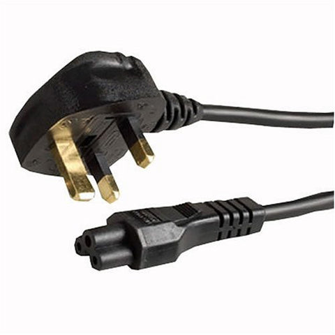 UK plug to C5 3 pin Clover Laptop power lead - Lightning Computers