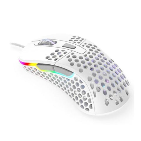 Xtrfy M4 RGB Wired Optical Gaming Mouse, USB, 400-16000 DPI, Omron Switches, 125-1000 Hz, Adjustable RGB, White