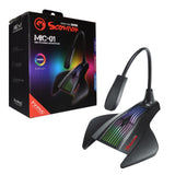 Marvo Scorpion MIC-01 USB RGB LED Black Gaming Microphone