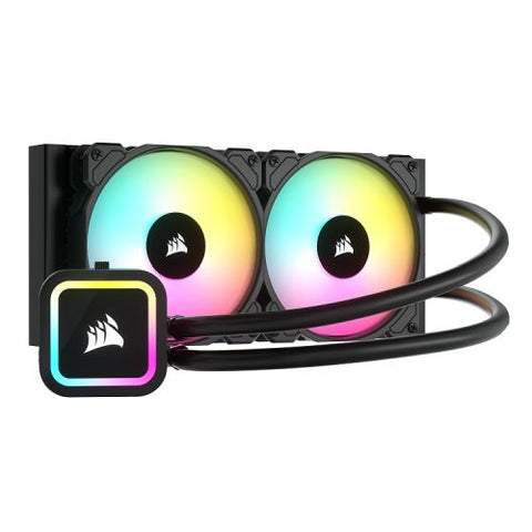 Corsair H100x RGB ELITE 240mm Liquid CPU Cooler, 2 x 12cm SP RGB ELITE Fans, RGB Pump Head