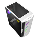 GameMax White Diamond ARGB Gaming Case 1 x ARGB Fan 1 x ARGB LED Strip